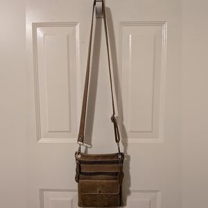 ROOTS Tan Crossbody Bag